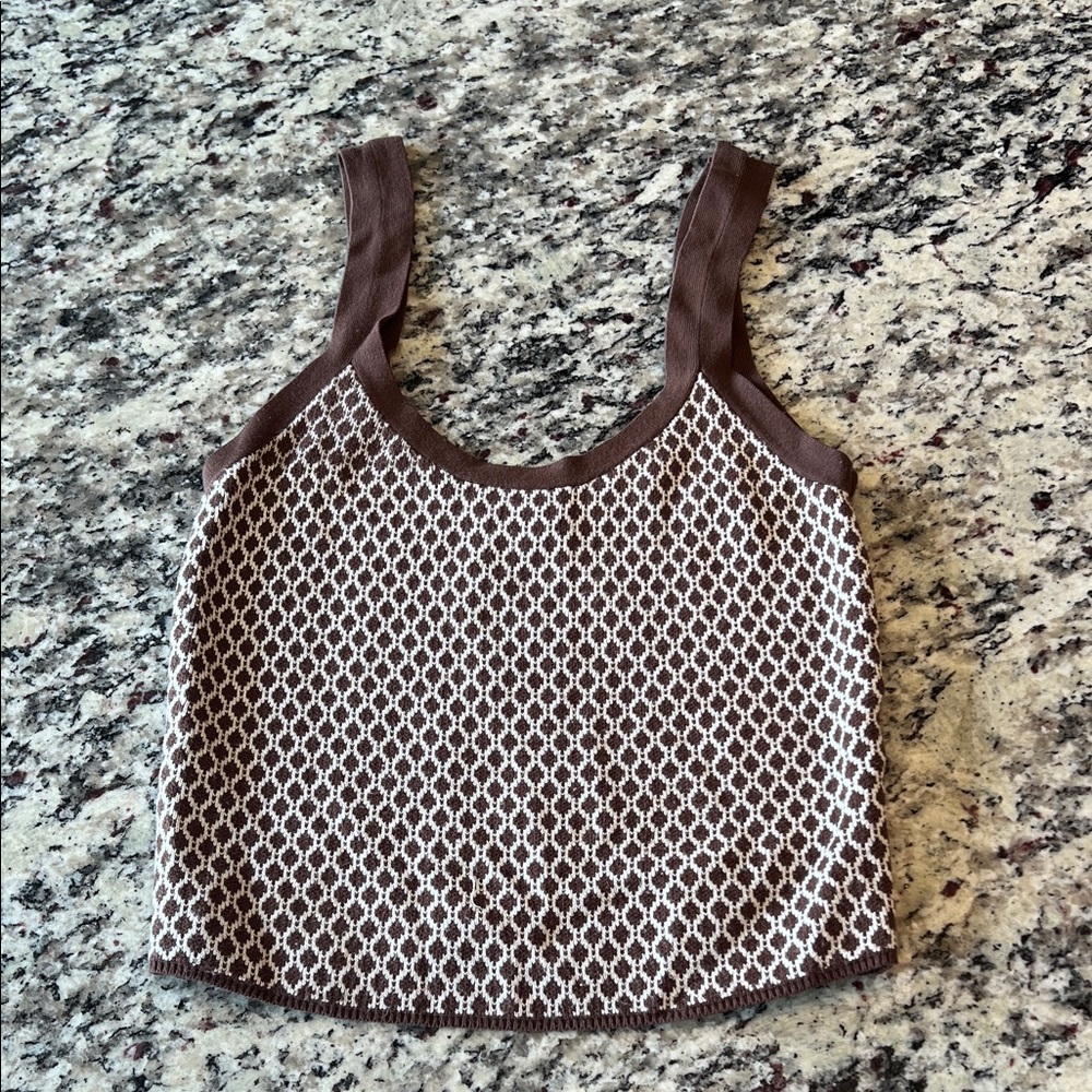Abercrombie & Fitch Knit Brown Tank Top